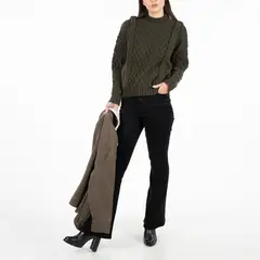 ELLUS - SWEATERS MUJER CUELLO SUBIDO CON HOMBRERAS OFL86406