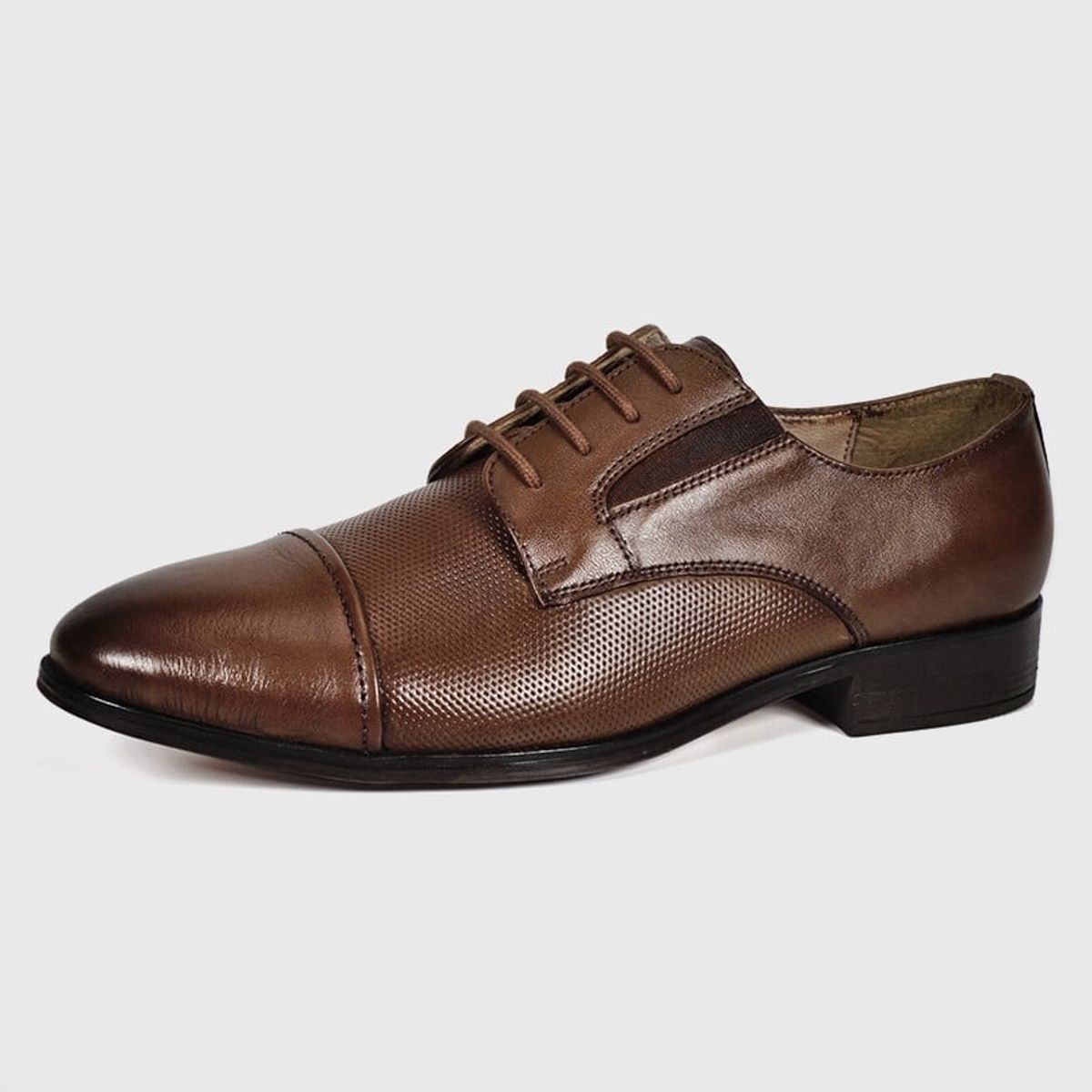 ENZO MANZINI - Zapato Cuero Roma Café ENZO MANZINI