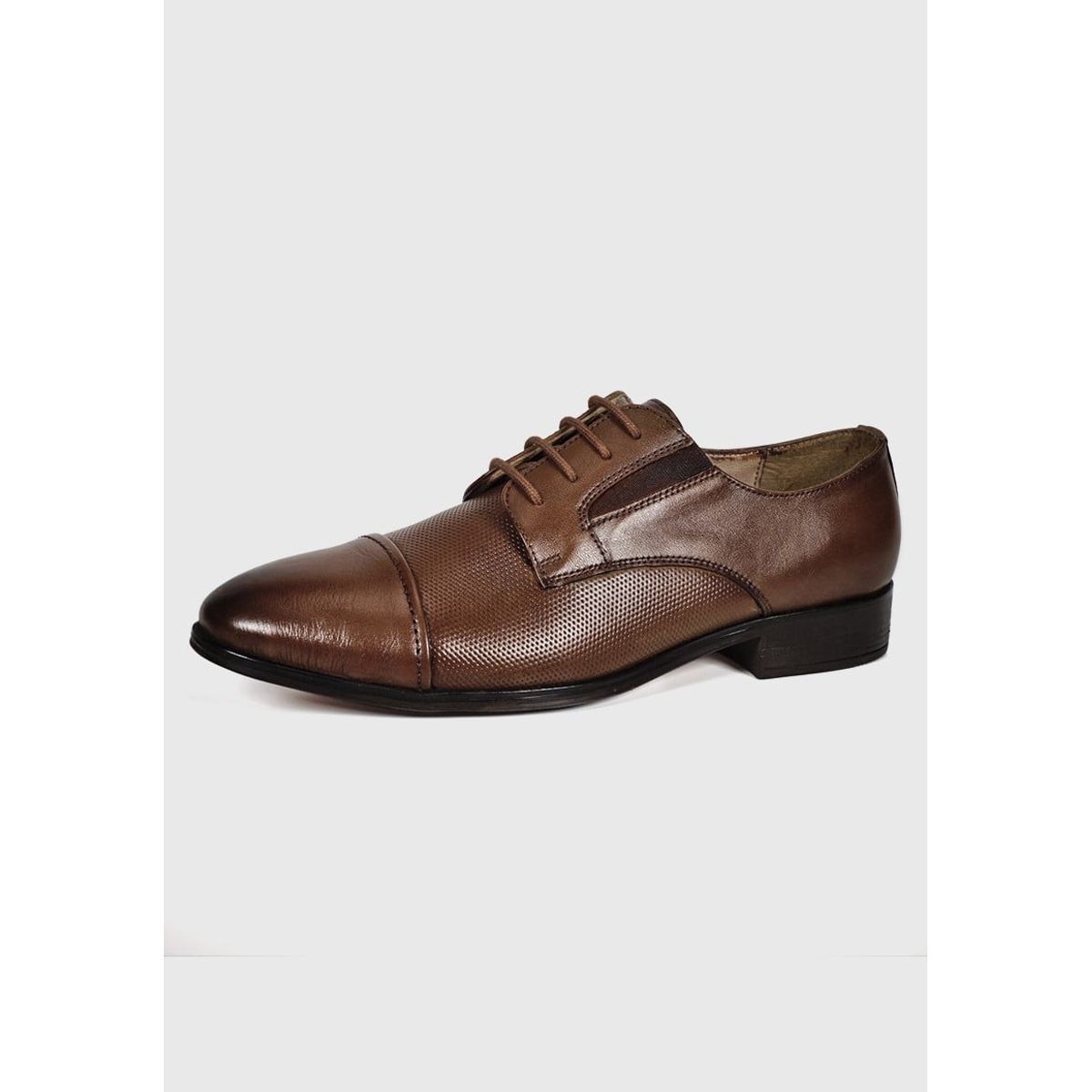 ENZO MANZINI - Zapato Cuero Roma Café ENZO MANZINI