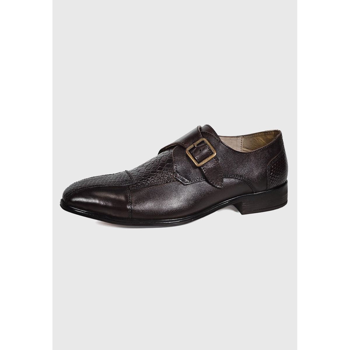 ENZO MANZINI - Zapato Cuero Verona Café Oscuro ENZO MANZINI