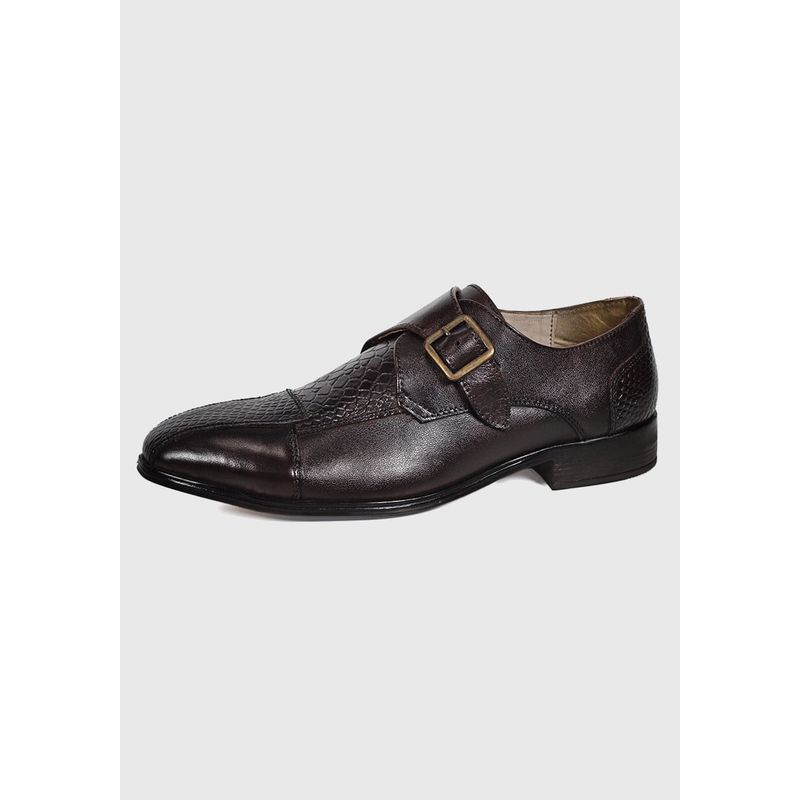 ENZO MANZINI - Zapato Cuero Verona Café Oscuro ENZO MANZINI.