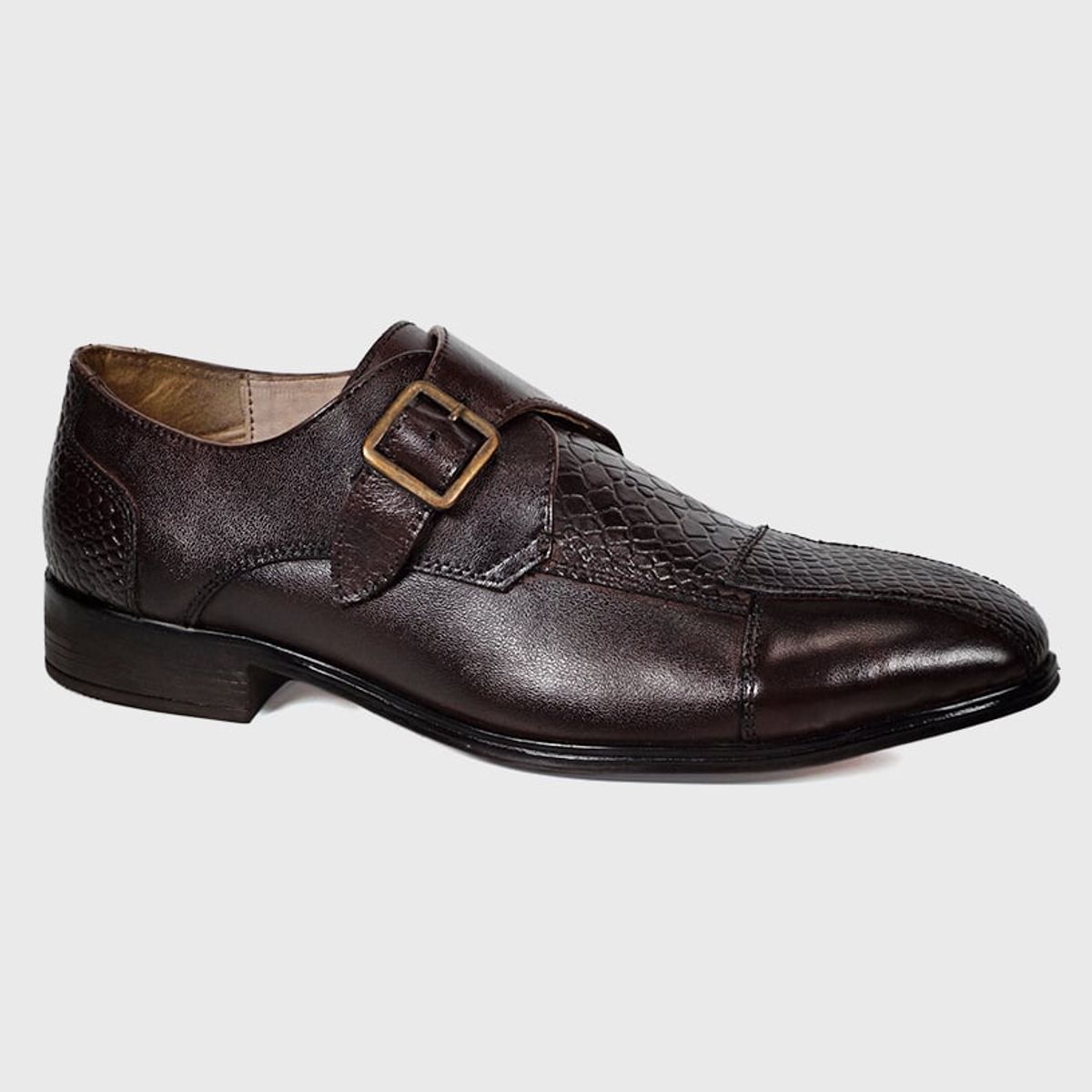 ENZO MANZINI - Zapato Cuero Verona Café Oscuro ENZO MANZINI