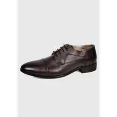 ENZO MANZINI - Zapato Cuero Palermo Café Oscuro