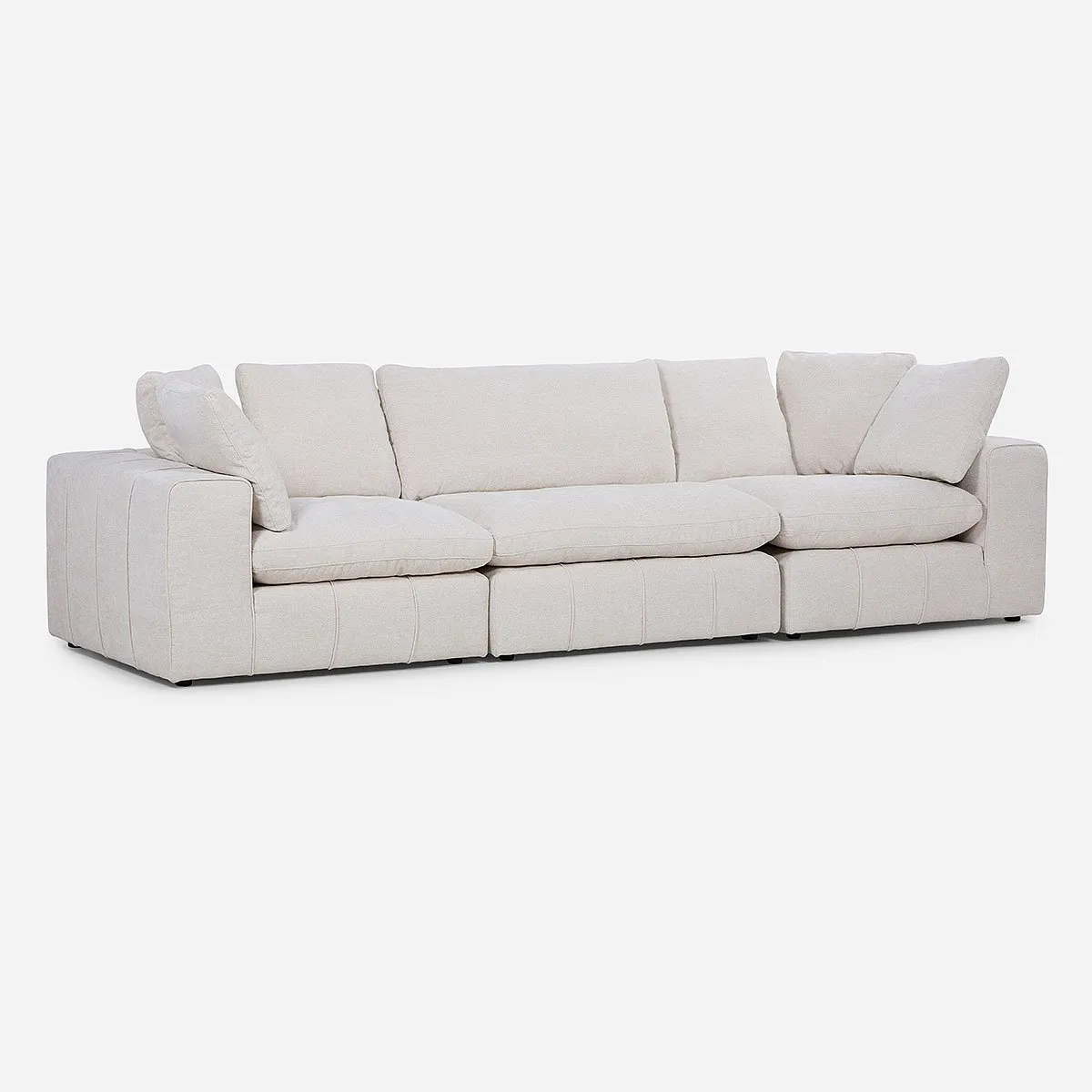 ROSEN - Sofá Seccional Rosen Dornie Tela 3 Piezas Blanco Crudo