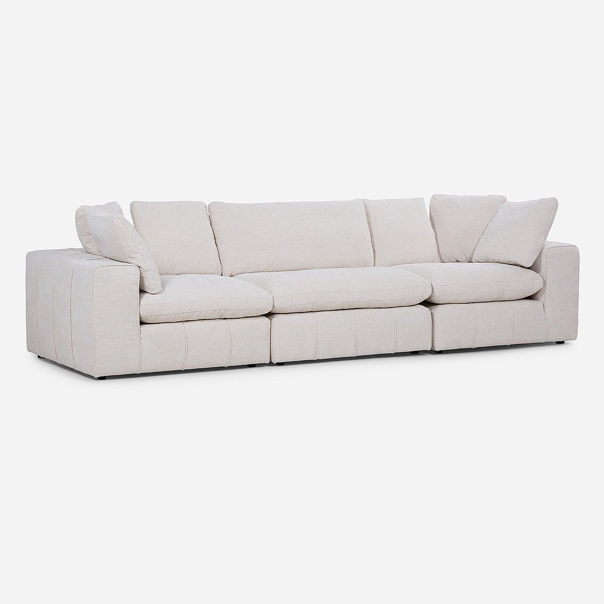 ROSEN - Sofá Seccional Rosen Dornie Tela 3 Piezas Blanco Crudo