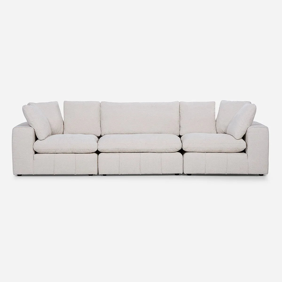 ROSEN - Sofá Seccional Rosen Dornie Tela 3 Piezas Blanco Crudo