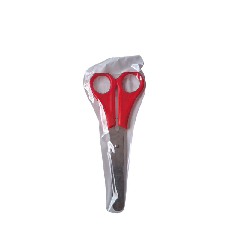 GENERICO - Tijera Escolar Punta Roma 13 Cm Rojo