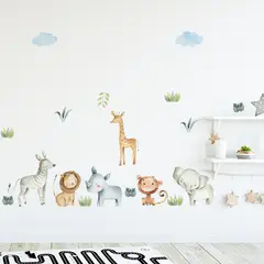 MY MOMI - Animales en la Selva 2 x (90x30cm) - Vinilo sticker pared