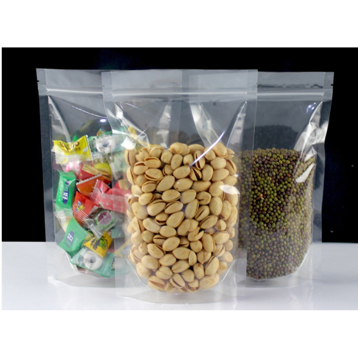 GENERICO - 50 Bolsas Plásticas Transparentes 12x20+4 Cms, Resellables