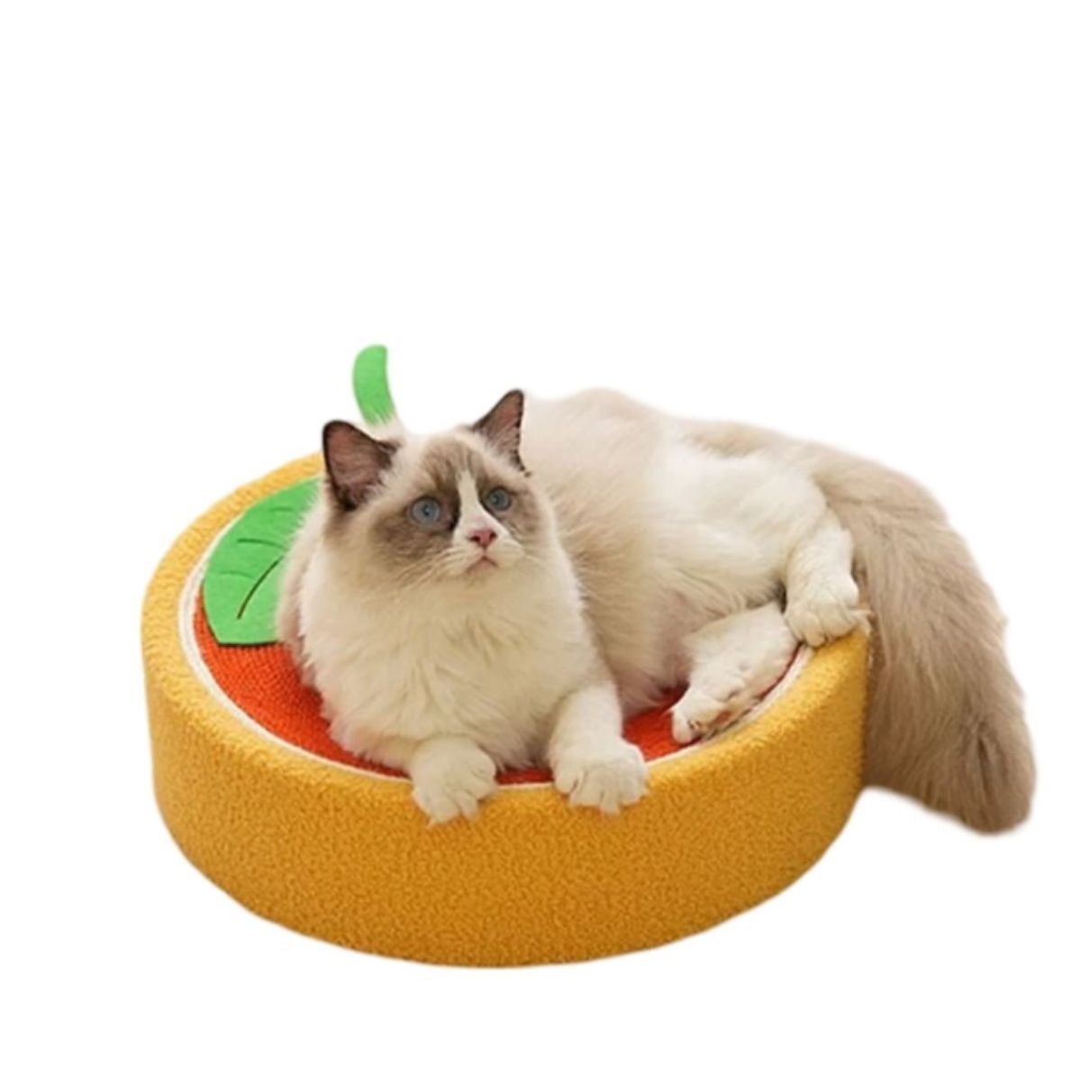 CRUSEC - Rascador De Cama Con Forma Redonda De Sisal De Naranja