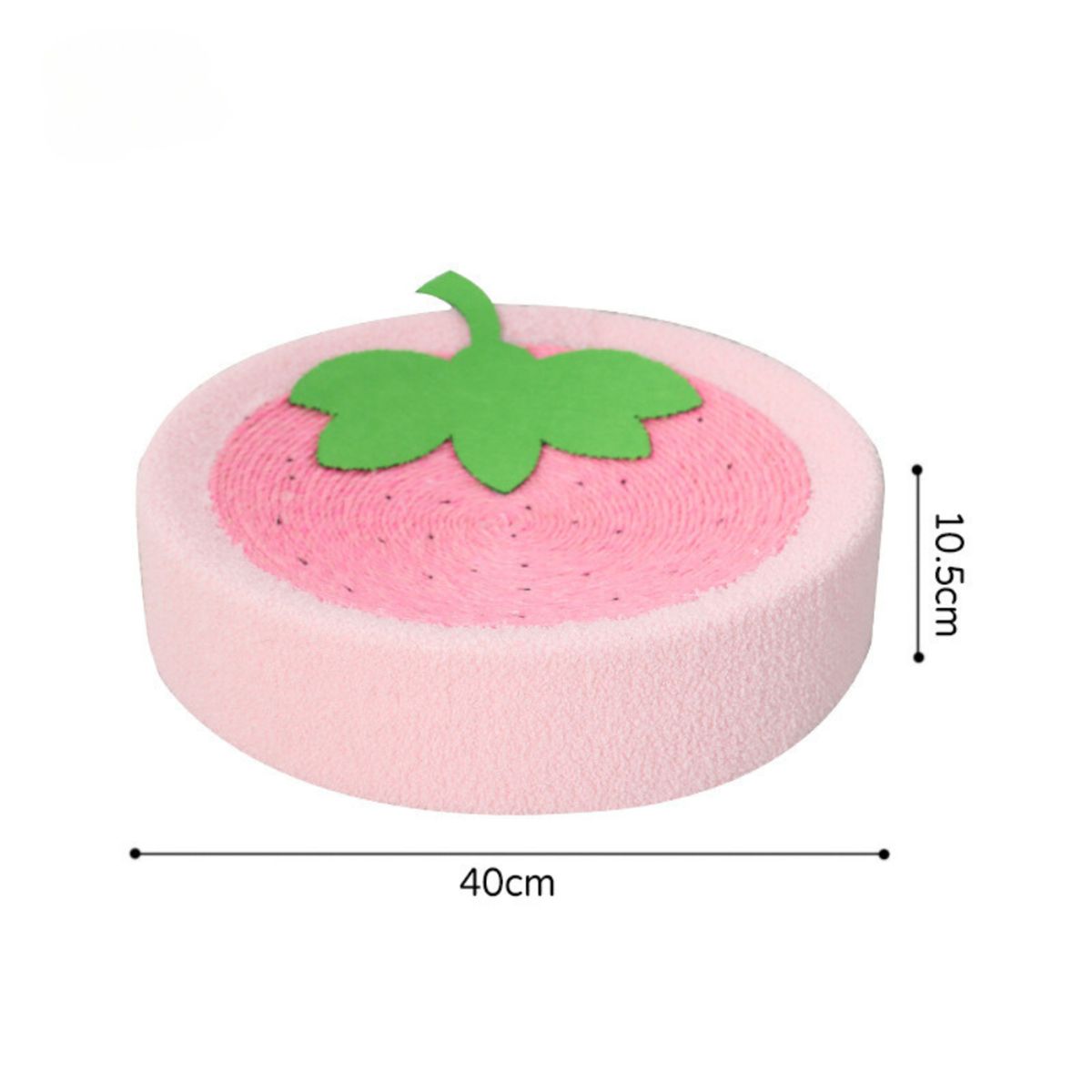 CRUSEC - Rascador De Cama Con Forma Redonda De Sisal De Fresa Rosa