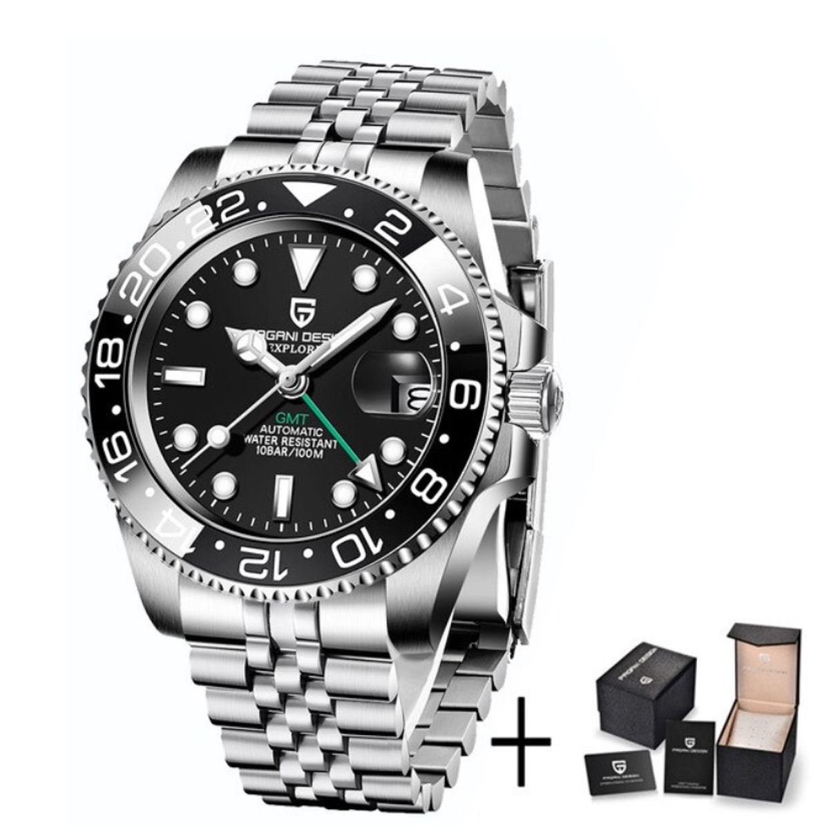 PAGANI - Reloj Hombre PAGANI SUBMARINER  GMT Automático Cristal de Zafiro