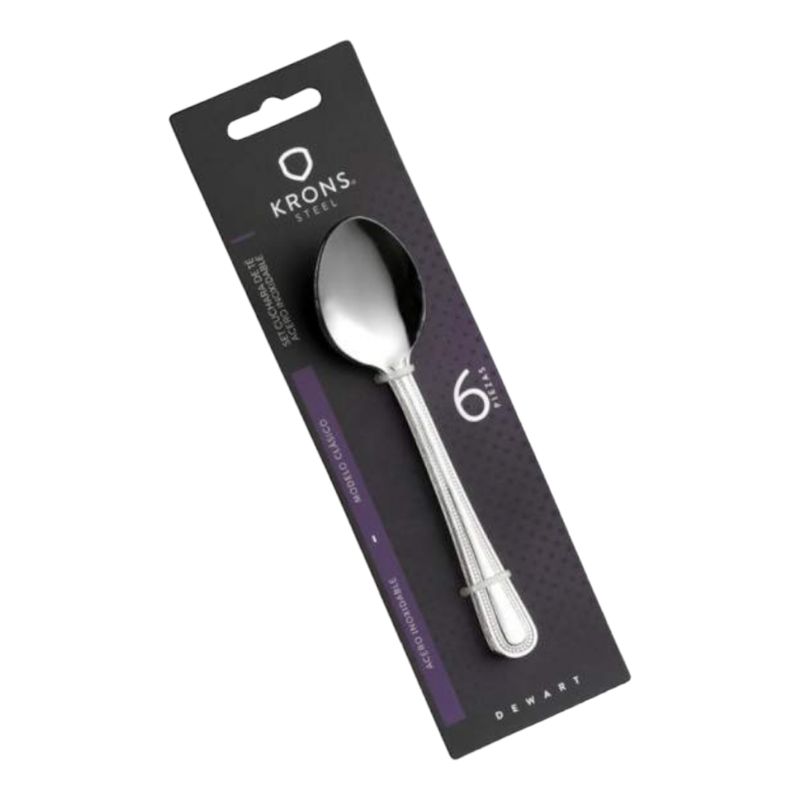 KRONS - Set 6 Cucharas De Te Blister Perlado Krons