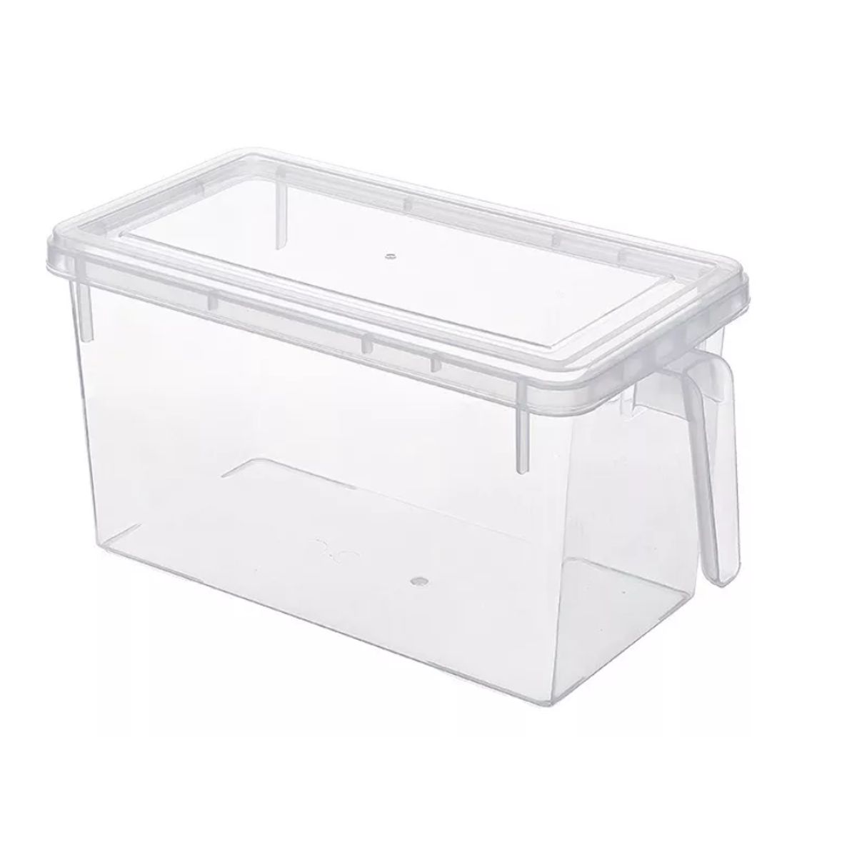 GENERICO - Organizador Refrigerador O Despensa Con Mango Y Tapa color transparente