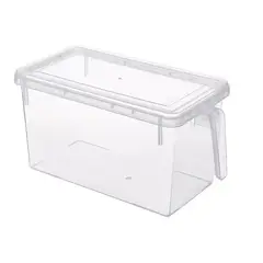 GENERICO - Organizador Refrigerador O Despensa Con Mango Y Tapa color transparente