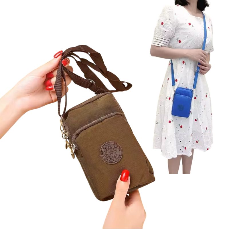 GENERICO - Bolso Cartera Bandolera Porta Celular