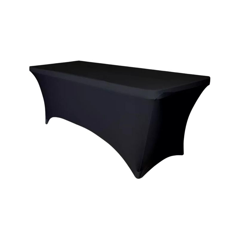 GENERICO - Funda Mantel Tela Spandex Mesa 240cm - 8ft Evento Hogarútil Negro