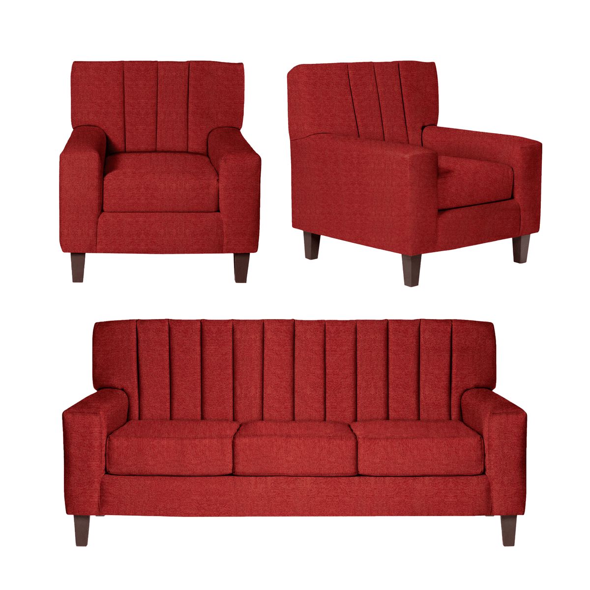 CASA WOW DECO - LIVING SENA 3-1-1 ROJO