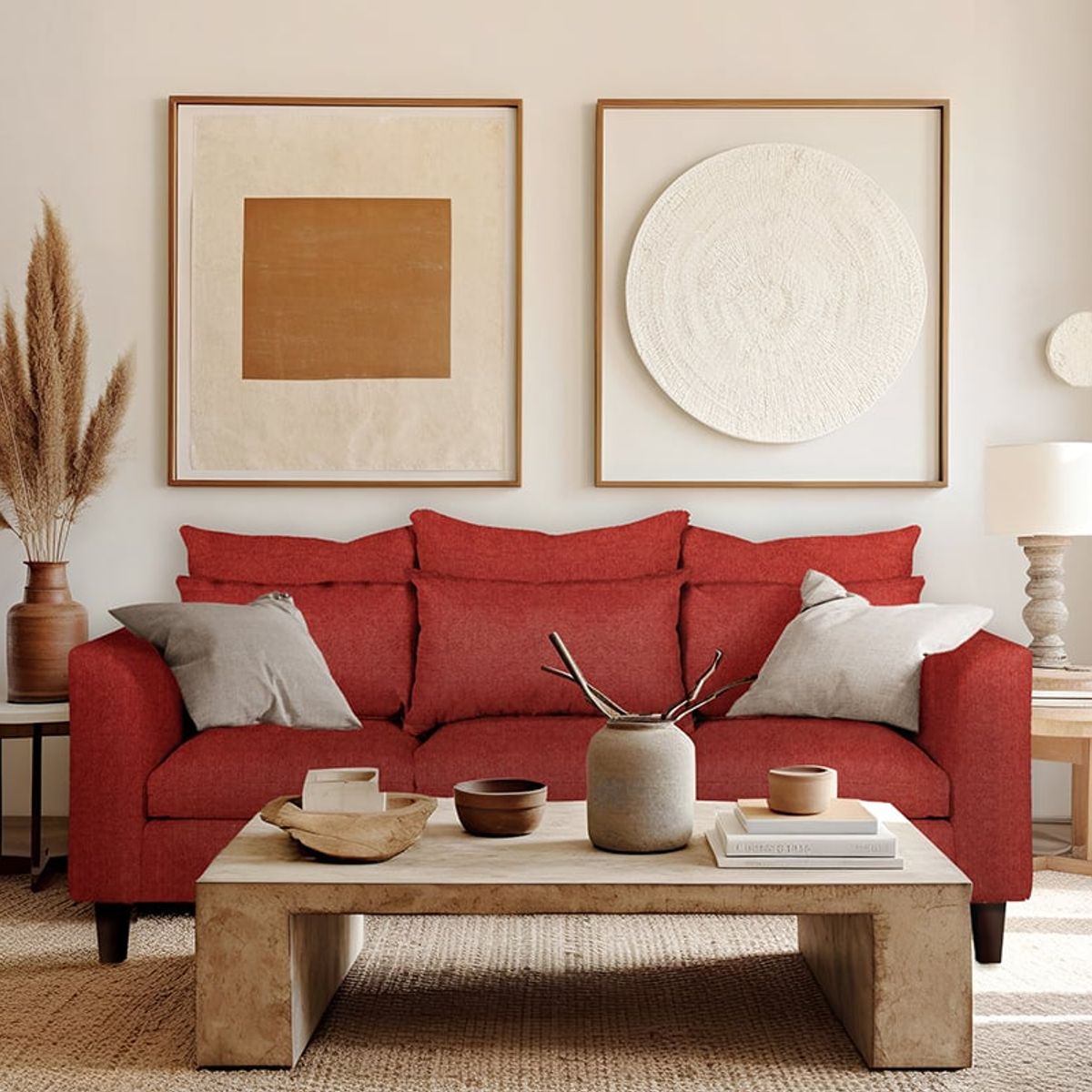 CASA WOW DECO - SOFA ASTURIAS 3C ROJO