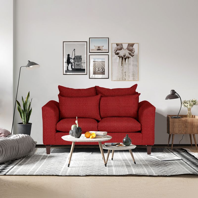 CASA WOW DECO - SOFA ASTURIAS 2C ROJO