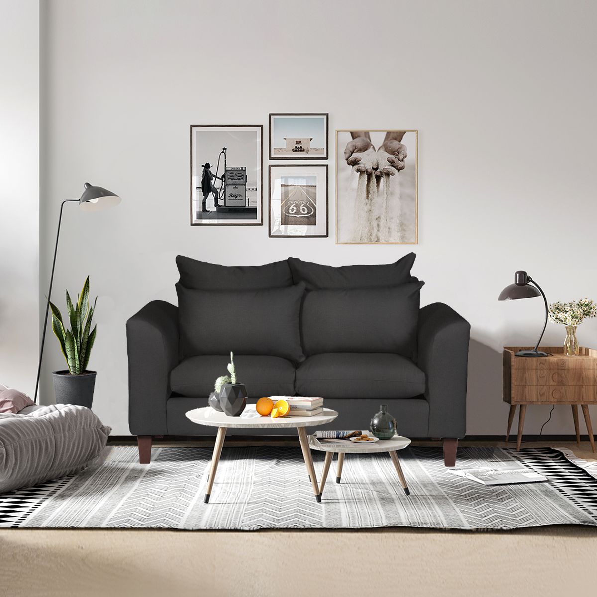 CASA WOW DECO - SOFA ASTURIAS 2C GRIS