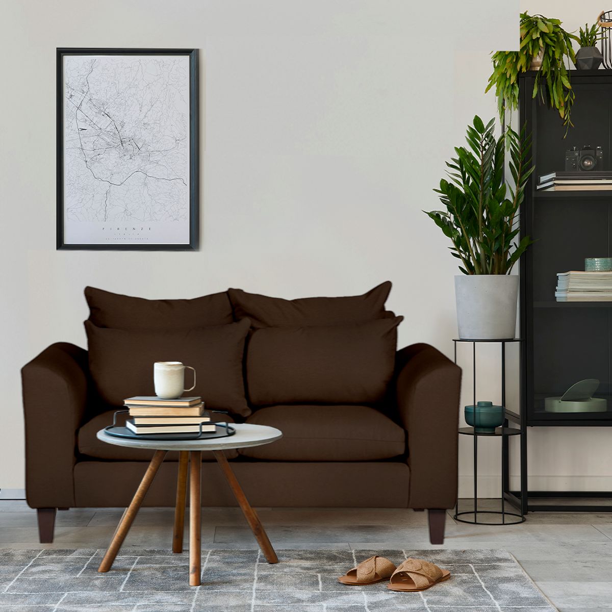 CASA WOW DECO - SOFA ASTURIAS 2C CAFÉ