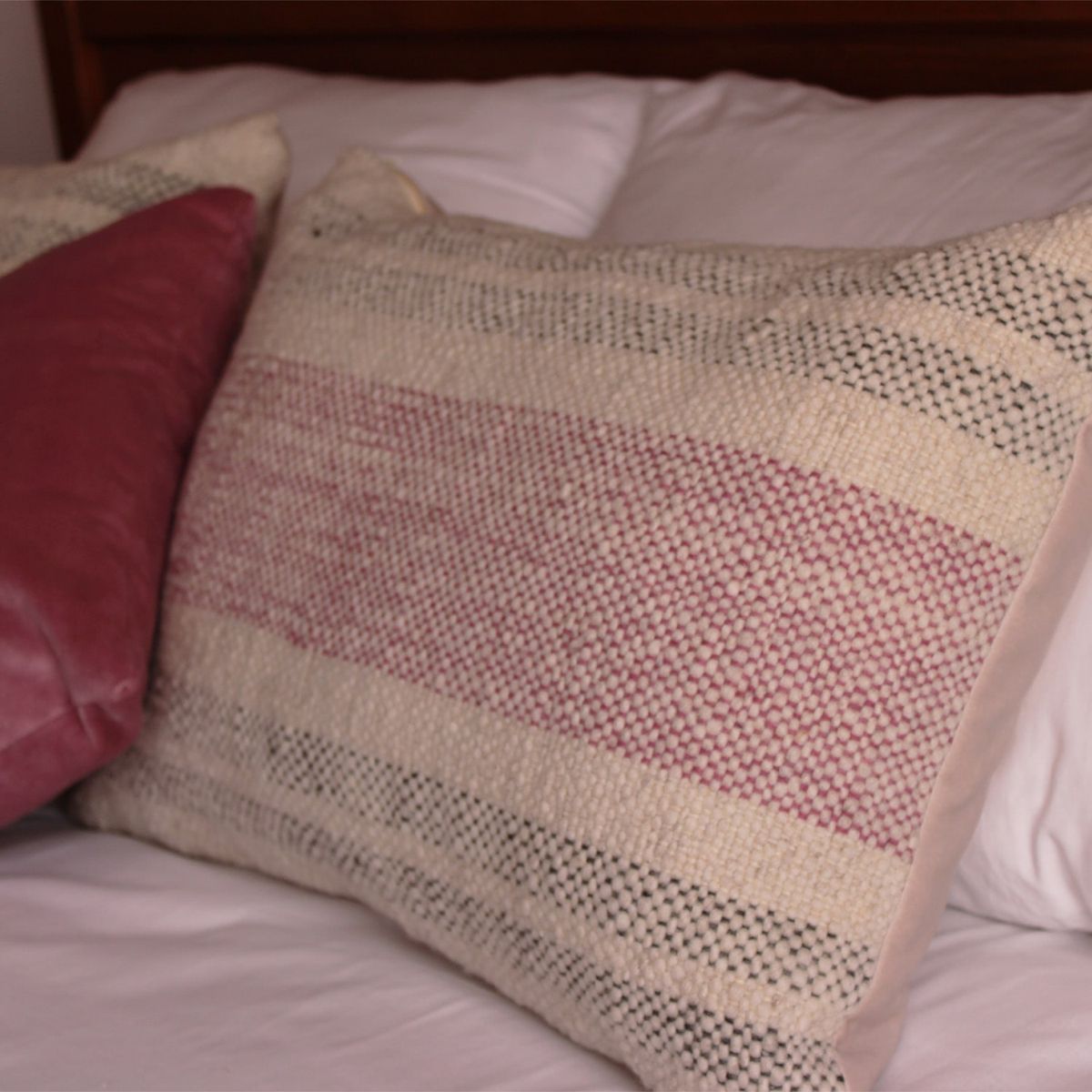 GENERICO - Funda Cojín Queuco - en lana y telar 40x60 cm - Chile Native