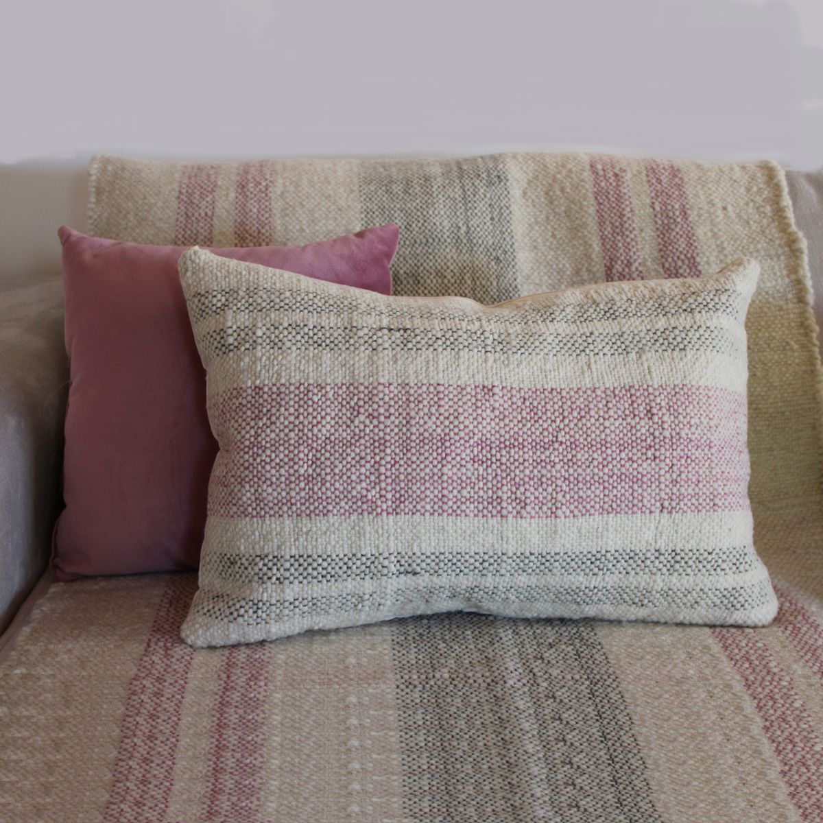 GENERICO - Funda Cojín Queuco - en lana y telar 40x60 cm - Chile Native