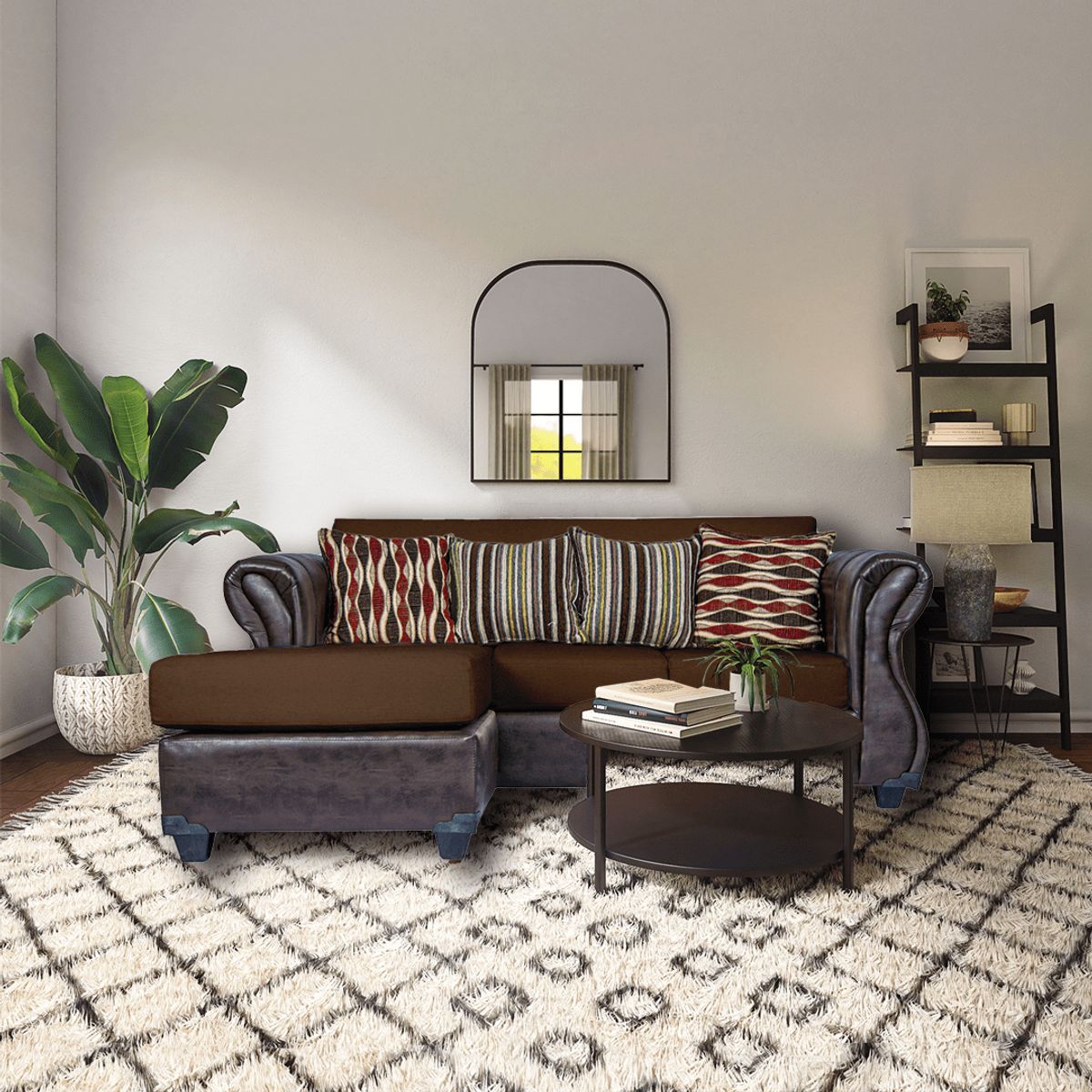 CASA WOW DECO - SECCIONAL VERONA REVERSIBLE CAFÉ.