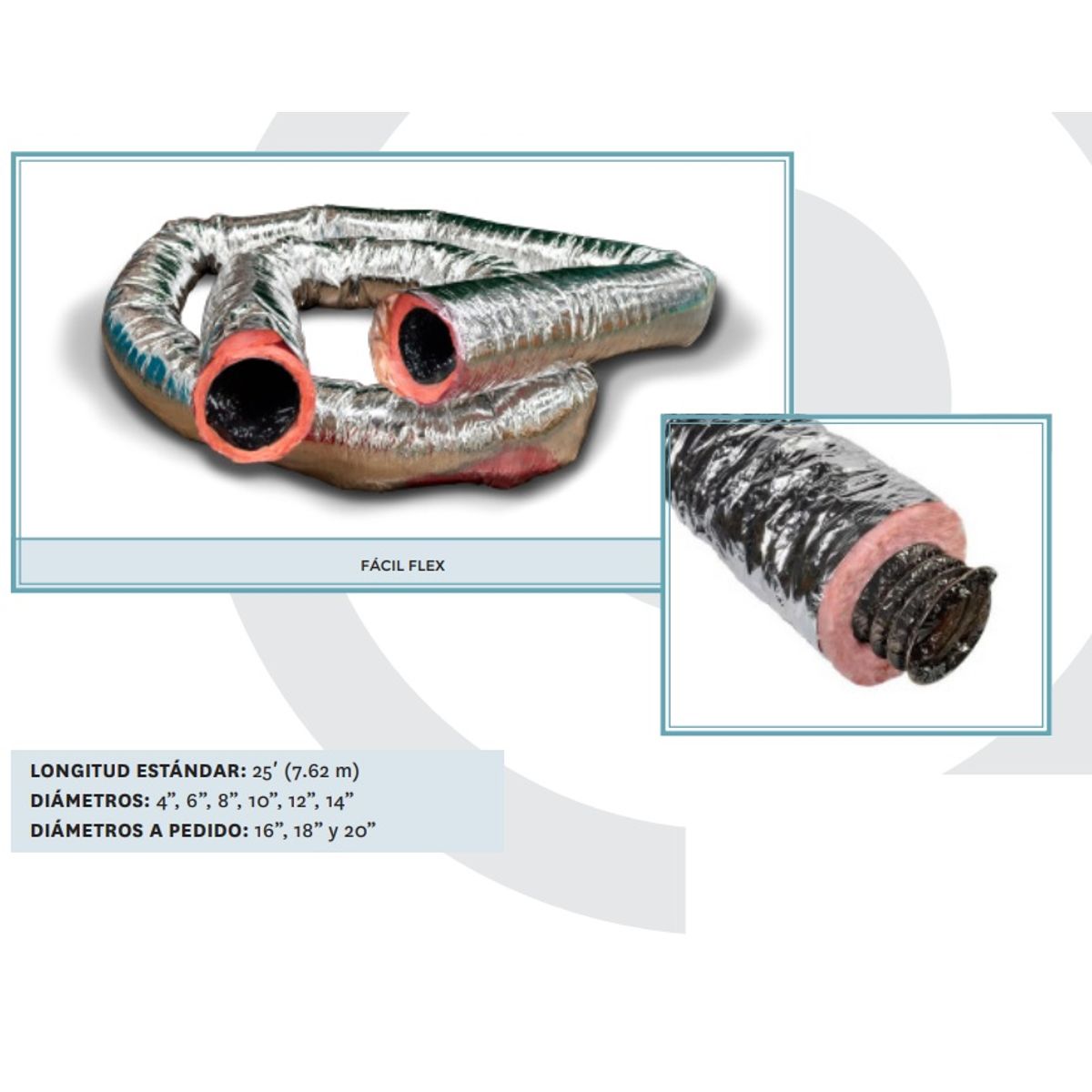 Ducto Flexible 8 Pulg Aire Acondicionado 7mts, marca GENERICO - Foto Principal