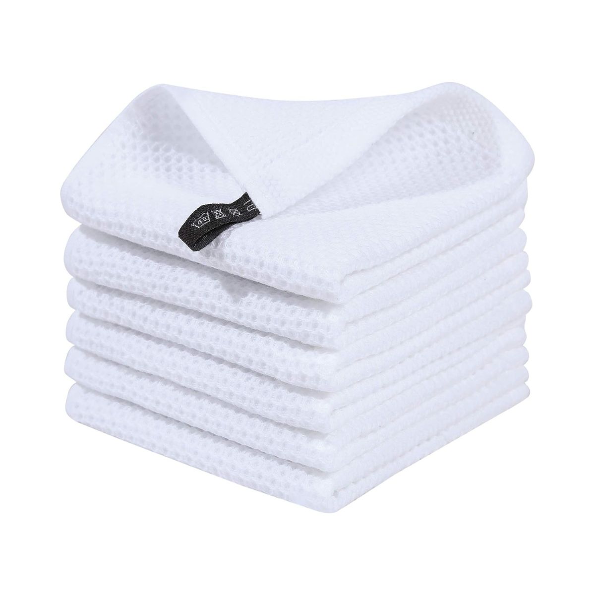 GENERICO - Pack 3 Paño Cocina Algodón Estilo Waffle Hogarutil Blanco