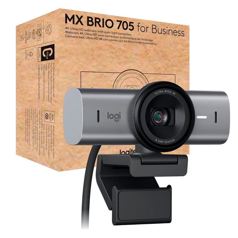 LOGITECH - Camara Web Logitech MX Brio 705 Empresarial 4K 60fps USB-C