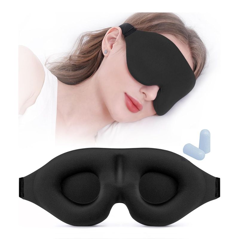 GENERICO - Antifaz Para Dormir Blackout Tapones 3d Hogarutil