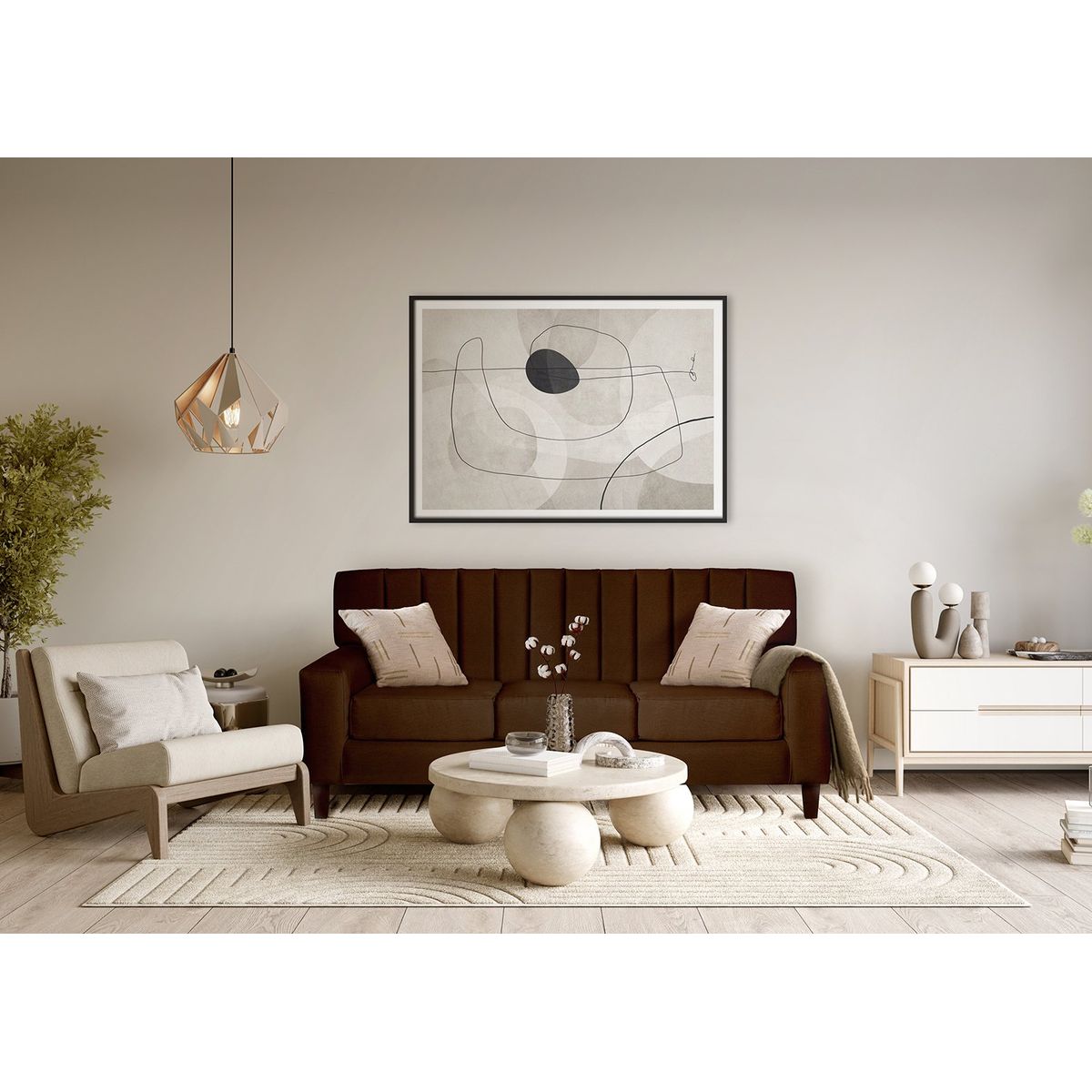 CASA WOW DECO - SOFA SENA 3C CAFÉ