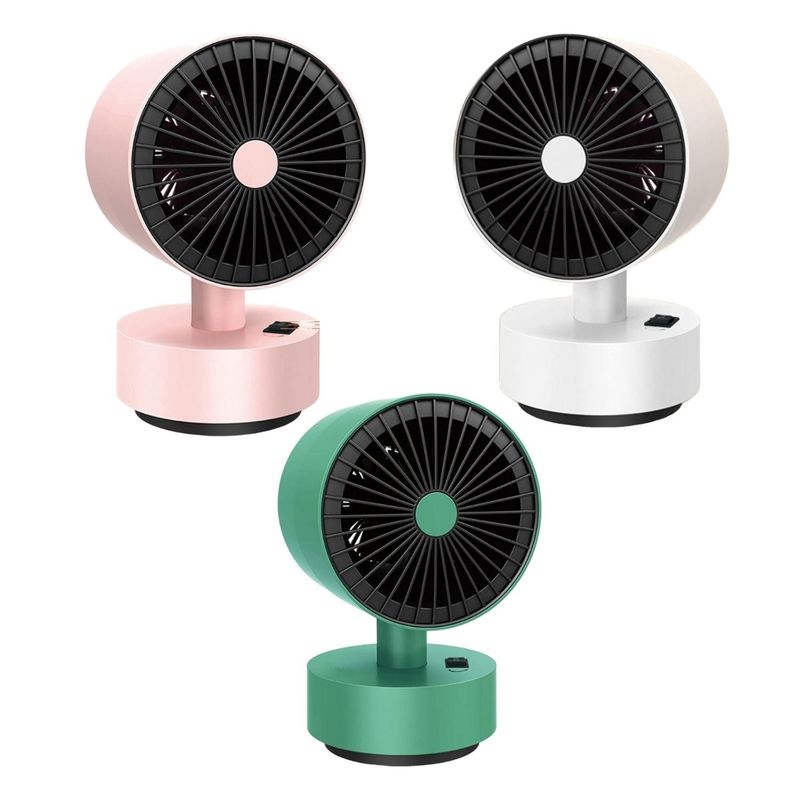 OMAS - Termo Ventilador Giratorio Calefactor Eléctrico 600W Oficina Verde
