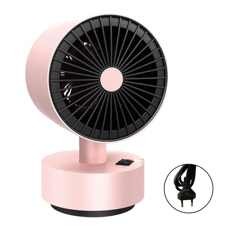 OMAS - Termo Ventilador Giratorio Calefactor Eléctrico 600W Oficina Rosa