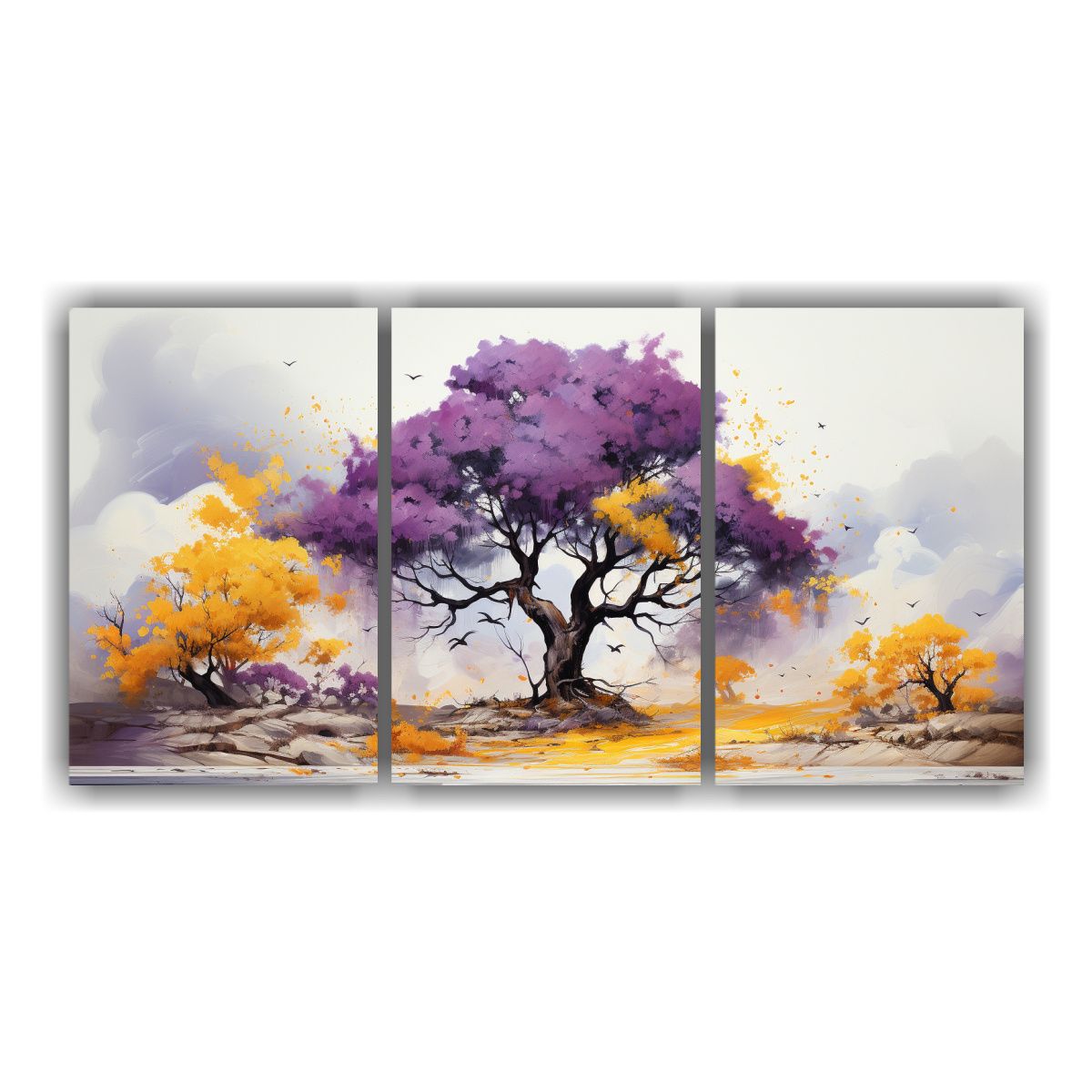 GENERICO - Pinturas De Decoración Urbana Impresas En Tres Artes Con Un 240x120cm