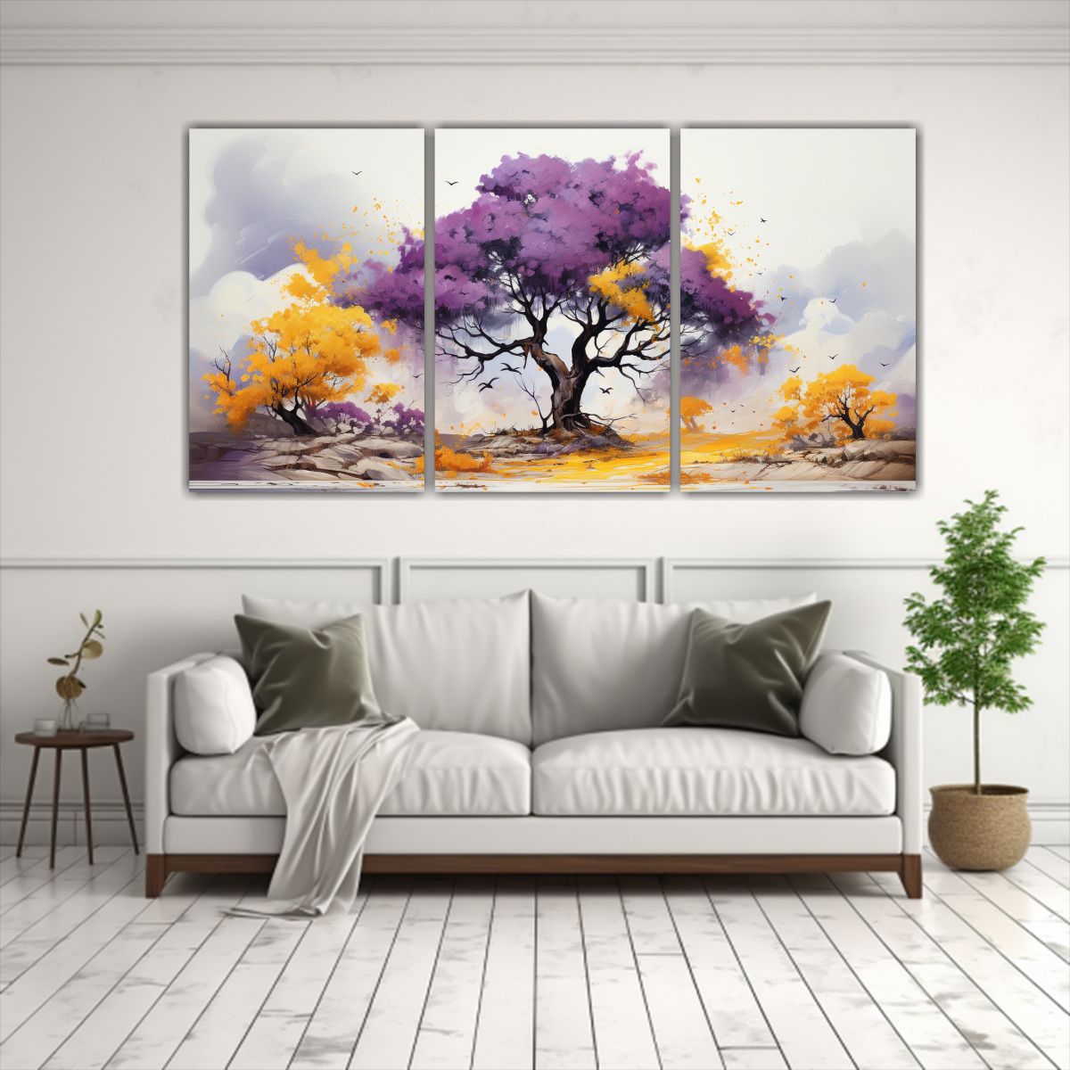 GENERICO - Pinturas De Decoración Urbana Impresas En Tres Artes Con Un 240x120cm