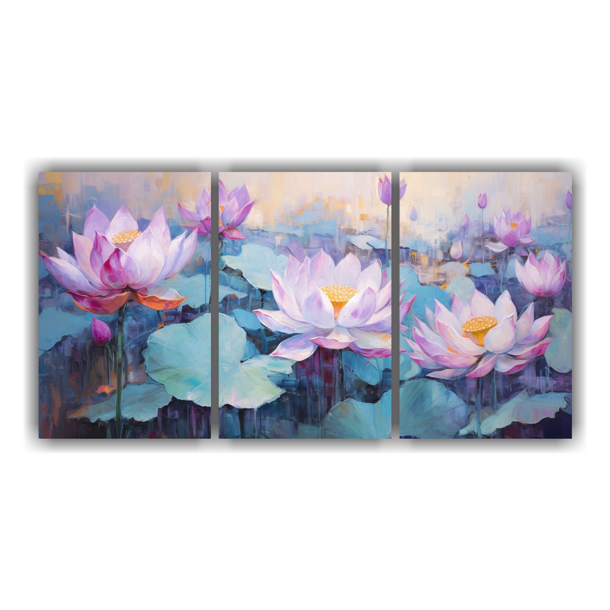 GENERICO - Pinturas Decorativas Postimpresionistas De Flores De Loto P 240x120cm