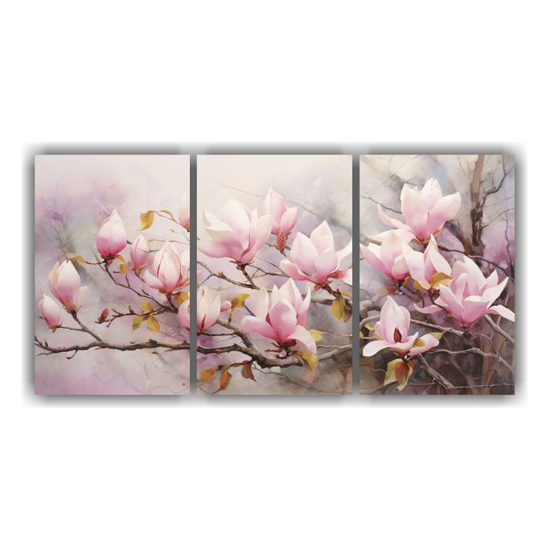 GENERICO - Cuadros Decoración Adorable Con Flores Magnolias En Colores 240x120cm