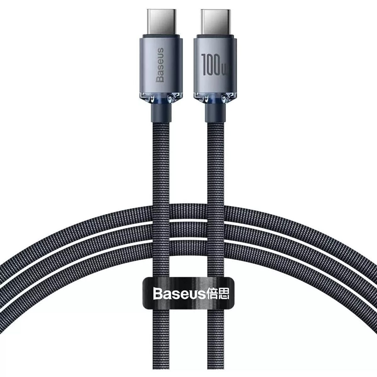 KUULAA - Cable Tipo C A C Baseus De Carga Rápida 100w 12m Epa Negro