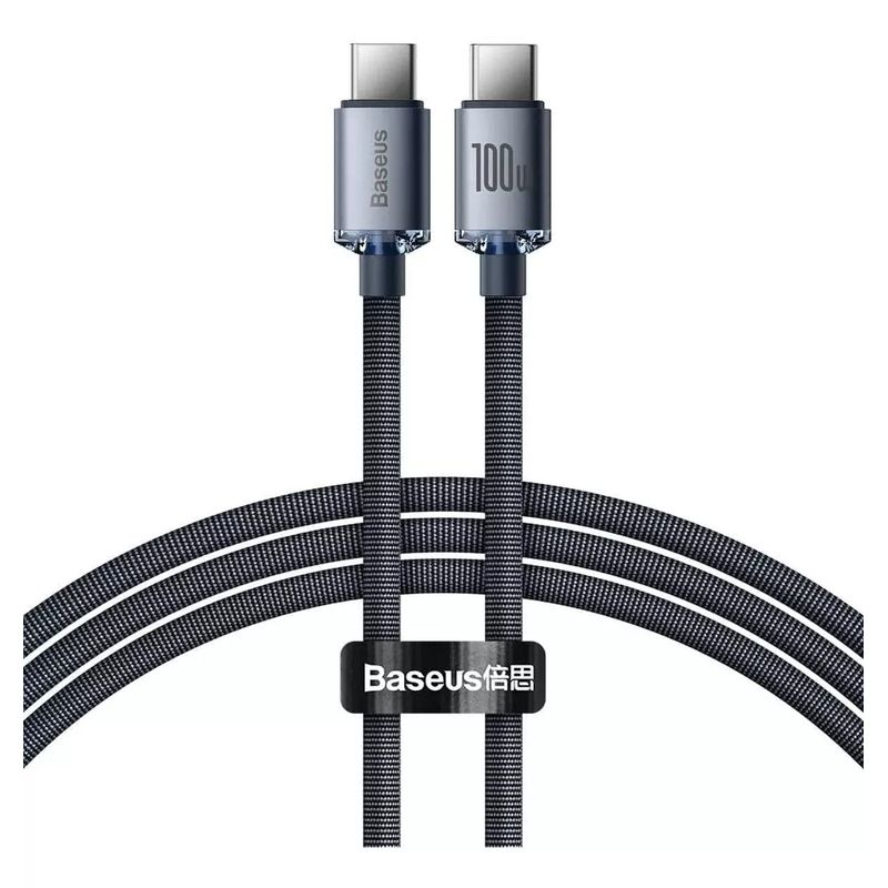 KUULAA - Cable Tipo C A C Baseus De Carga Rápida 100w 12m Epa Negro