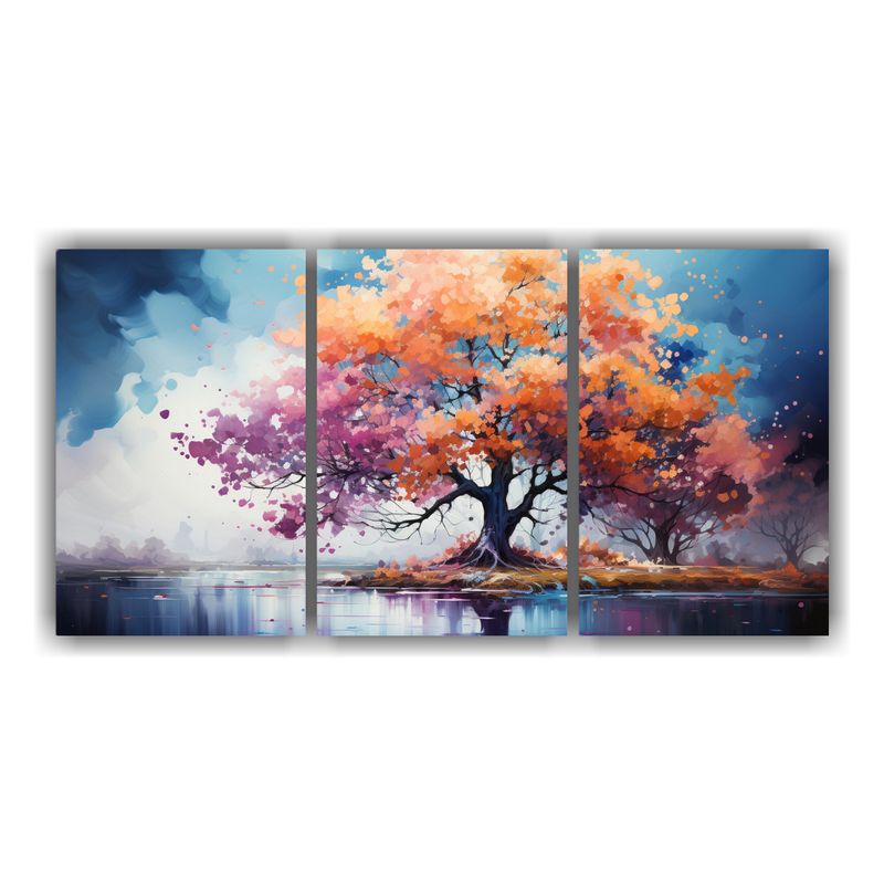 GENERICO - Composiciones Decorativas Para Sala: Árbol Tropical En Turq 240x120cm