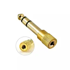 GENERICO - Adaptador Audio 6.3 Macho A 3.5 Hembra Plug Jack Estéreo