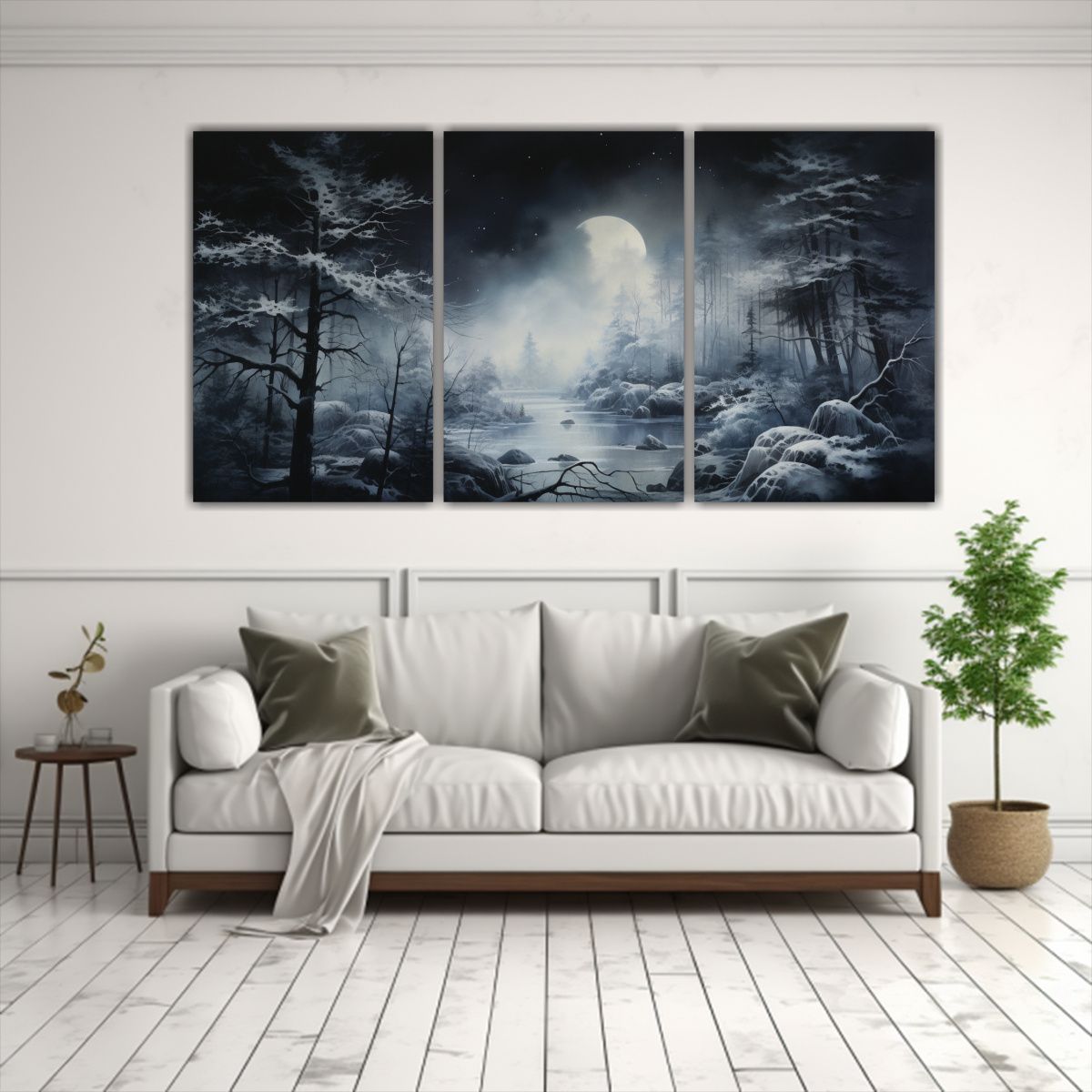 GENERICO - Cuadros Vanguardia Bosque Paisaje Sumie Decoración Pinturas 240x120cm