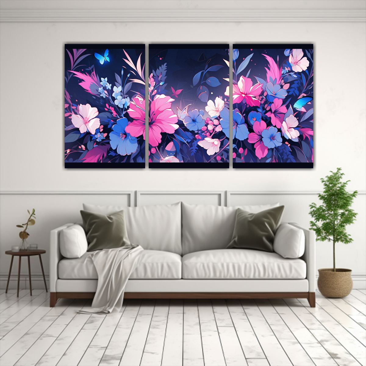 GENERICO - Pinturas Decorativas Vintage Época Pink AND Blue Colors Neo 240x120cm