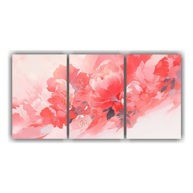GENERICO - Tres Lienzos De Tela Inspirador Con Atmósfera Neonoir En Lo 240x120cm