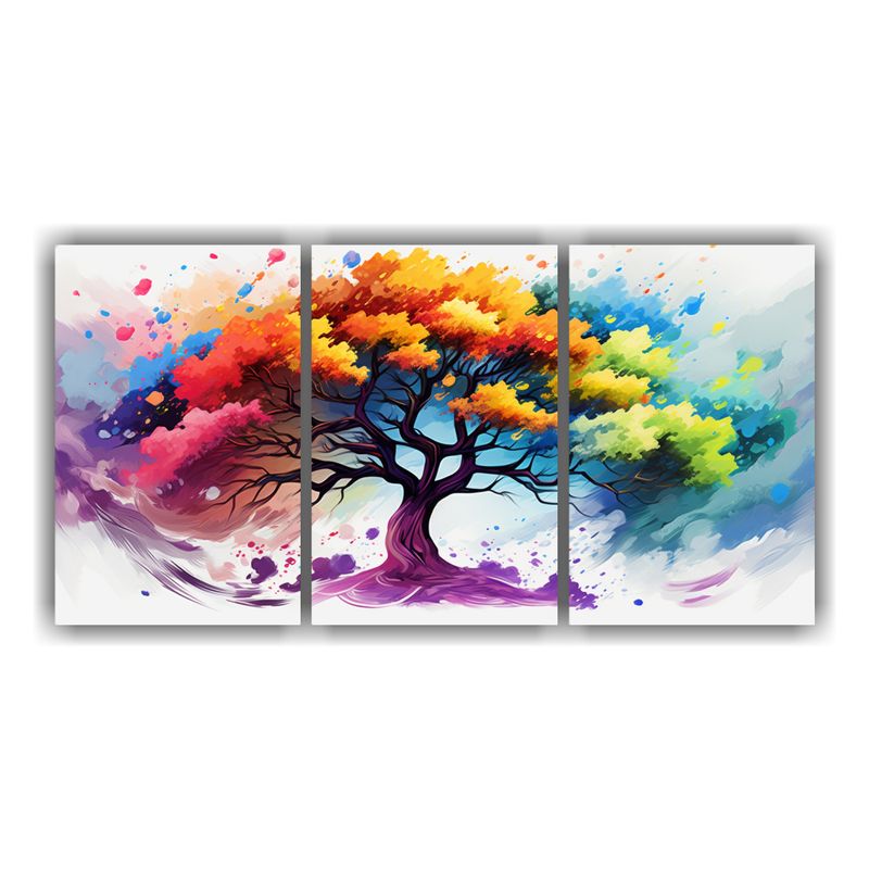 GENERICO - Pintura De época Arbutus Tree In Rainbow Colors En Ambiente 240x120cm