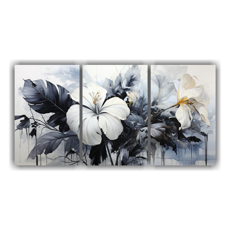 GENERICO - Set 3 Arte Hermoso Temática Hojas De Plátano En Colores Bl 240x120cm