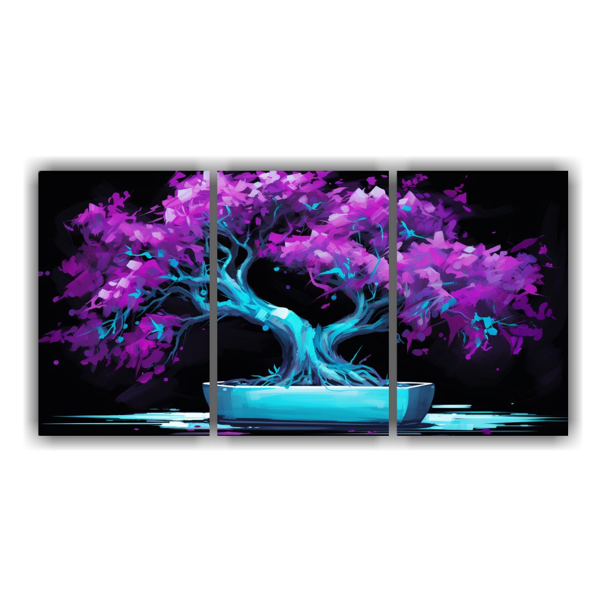 GENERICO - Pinturas De Decoración: Set 3 Telas En Bastidor Calidos Con 240x120cm